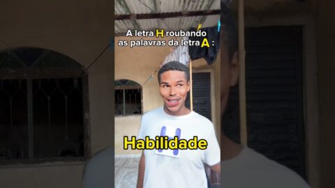 A letra H roubando as palavras da letra A: kakakakak #shorts