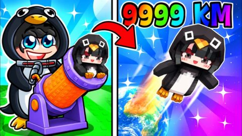 Lanzando al PINGÜINO GUGUGAGA a 9,999,999 KM/H en Roblox…